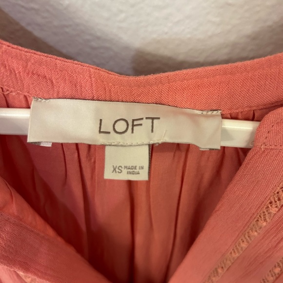 LOFT Butterfly Sleeve V Neck Flowy Swing Maxi Dress - Picture 5 of 6